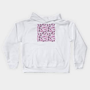 Modern Fern Leaves - Pink Kids Hoodie